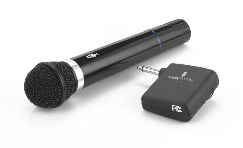 Singing Machine Wireless Black Microphone System