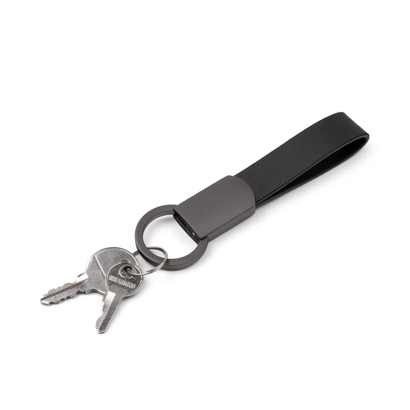 Axis Gunmetal Leather Keyring view 5