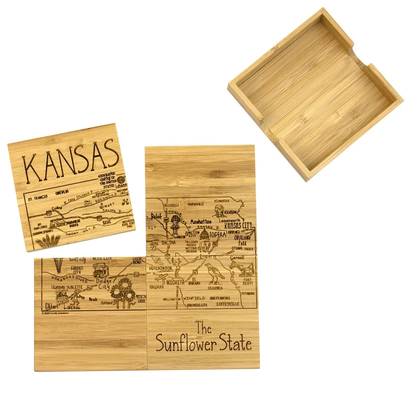 Kansas Puzzle Coaster Set view 6