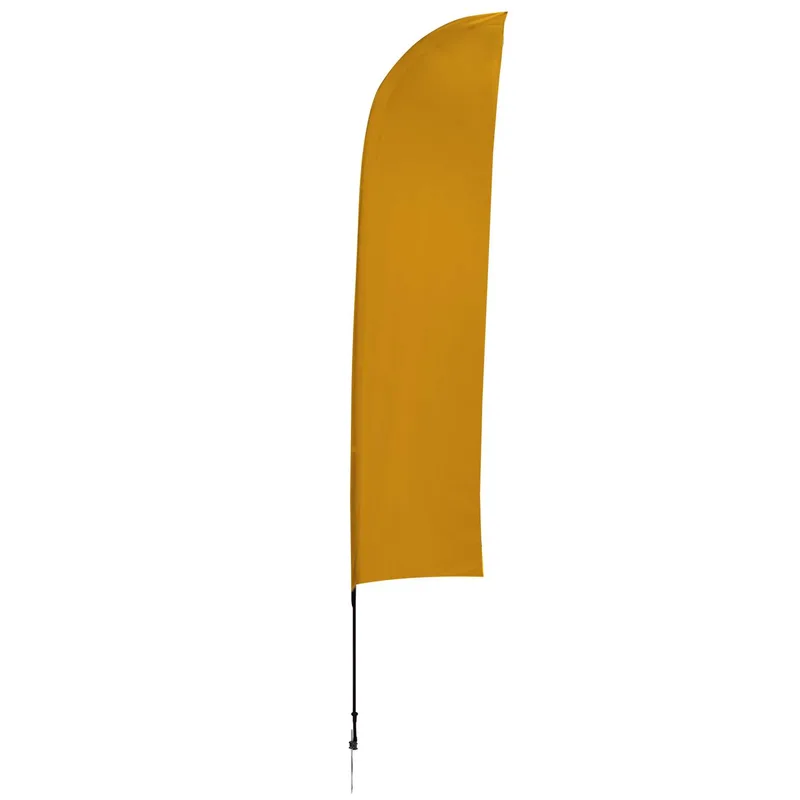 13' Solid-Color Blade Sail Sign Flag, 1-Sided, Ground Spike view 4