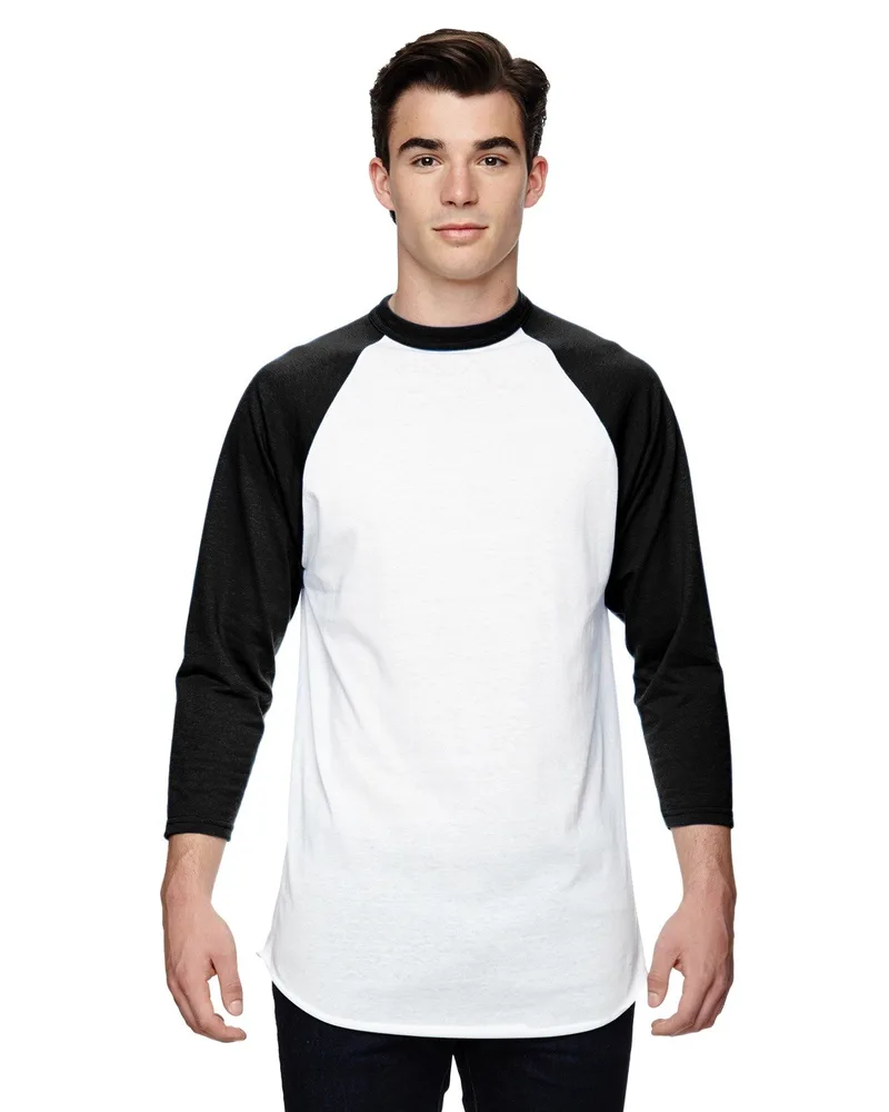 Augusta Adult Three-Quarter Sleeve Baseball Jersey view 7