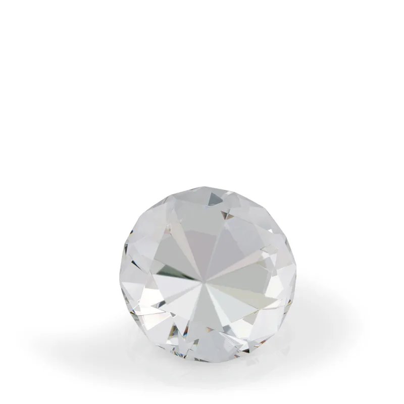 Crystal Diamond Paperweight - Optic Crystal view 2