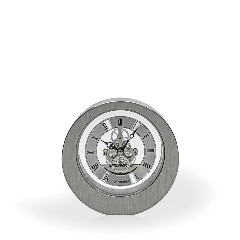 Nako Brushed Metal Desk Clock view 2