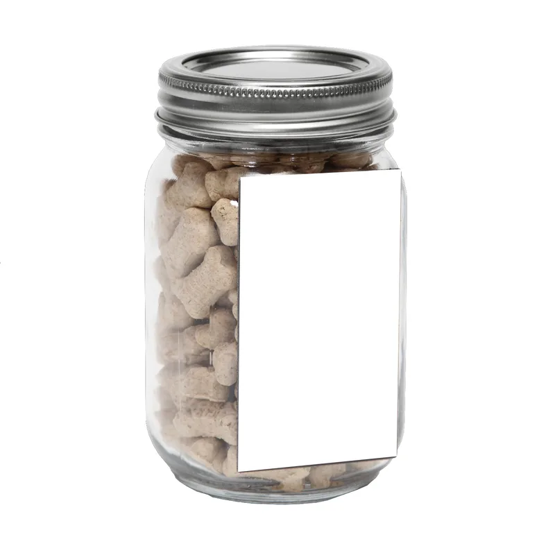 Pint Jar with Rectangle Magnet Pet Fill view 4