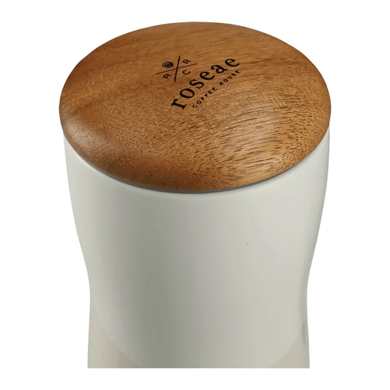 Reno Double Wall Ceramic Tumbler w/Wood Lid 10oz view 4