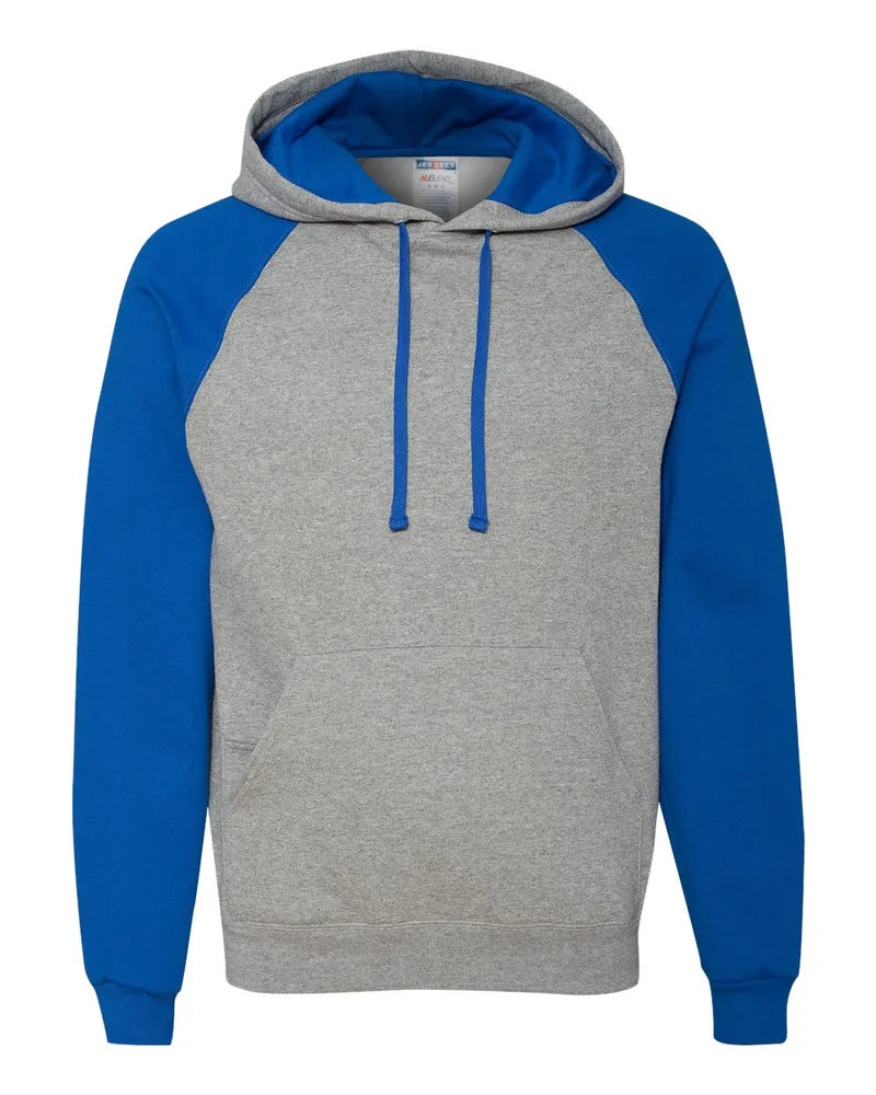 Jerzees® Nublend® Colorblocked Raglan Hooded Sweatshirt view 4