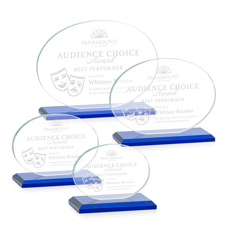 Deep Etch, Horizontal, Blue