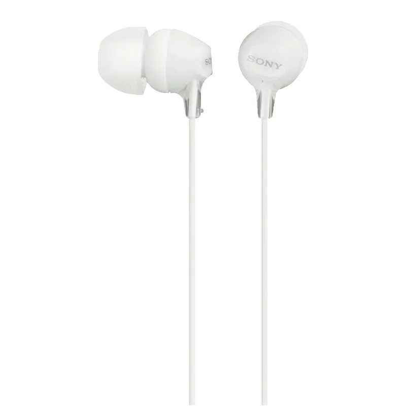 Sony MDR-EX15AP Wired In-Ear Headphones with Microphone - White view 2
