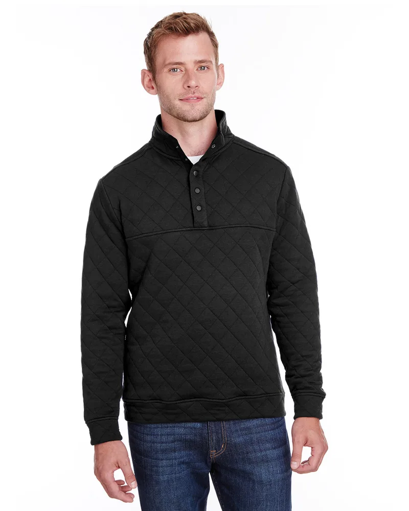 J AMERICA Adult Quilted Snap Pullover