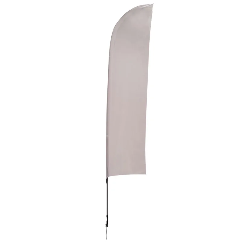 13' Solid-Color Blade Sail Sign Flag, 1-Sided, Ground Spike view 7