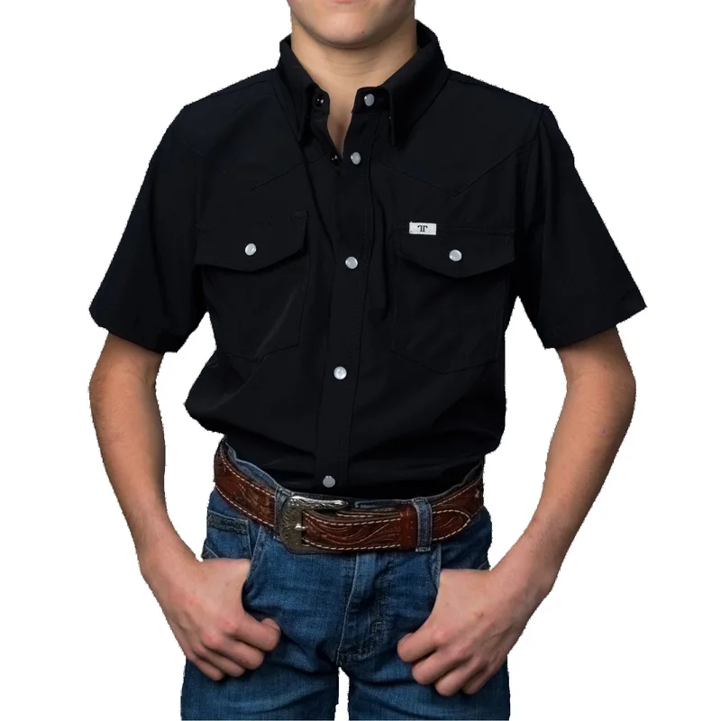 Youth Ferrell® Short Sleeve Snap Shirt view 2