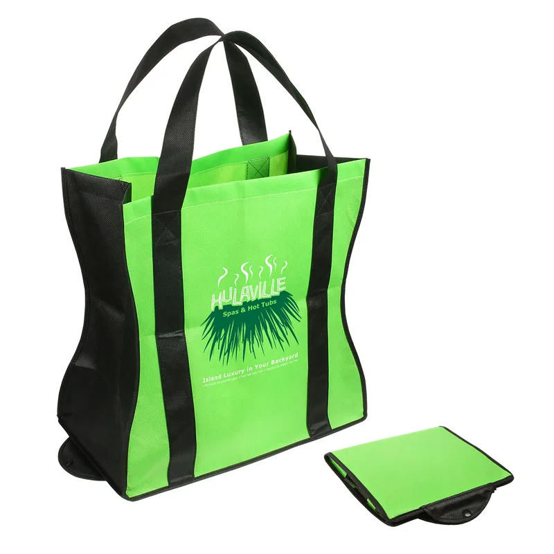 Wave Rider Non-Woven Folding Tote view 7