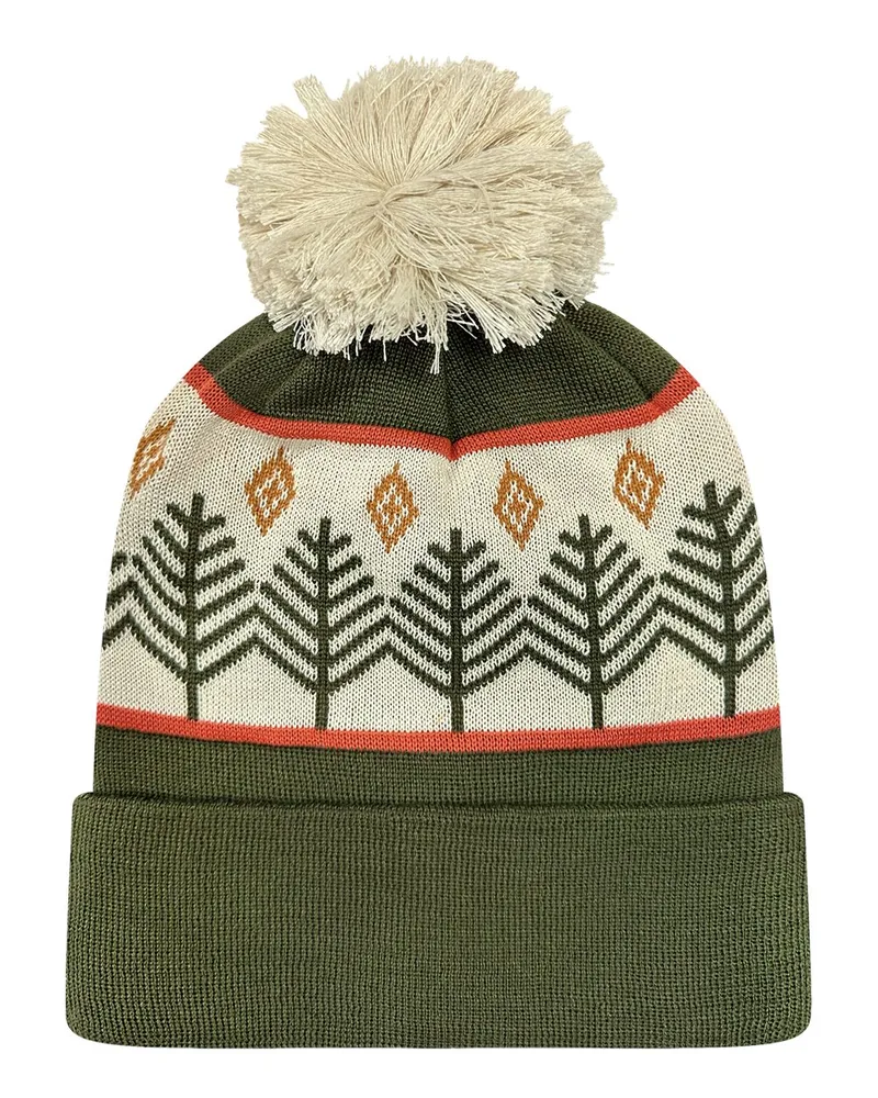 Rustic Trees Beige/Olive Green