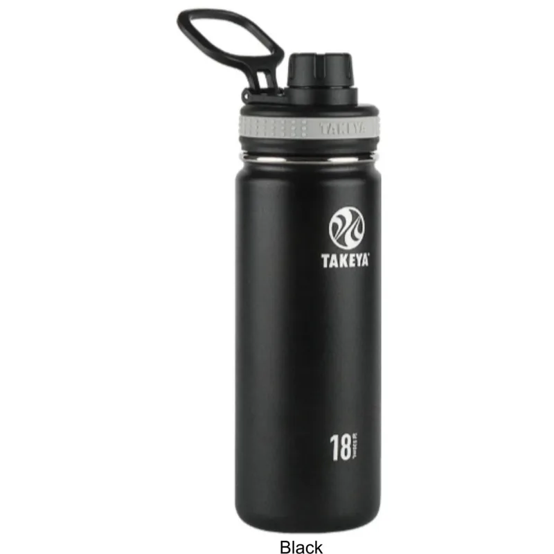 18 oz Takeya® Stainless Steel Insulated Originals Water Bottle w/ Spout Lid view 2