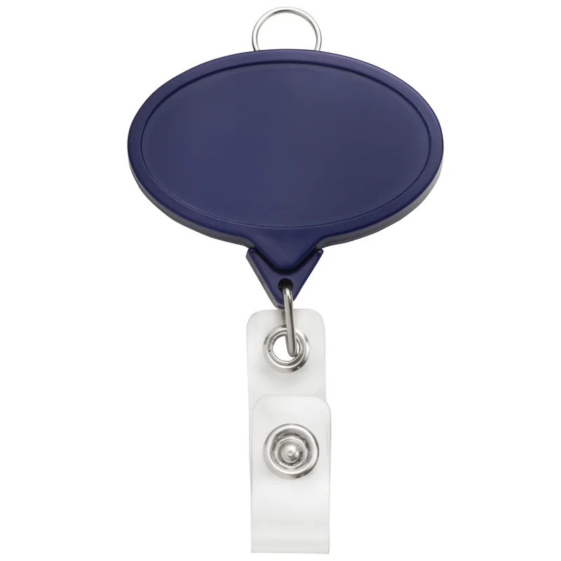 Jumbo Oval Retractable Badge Reel w/lanyard attachment view 2