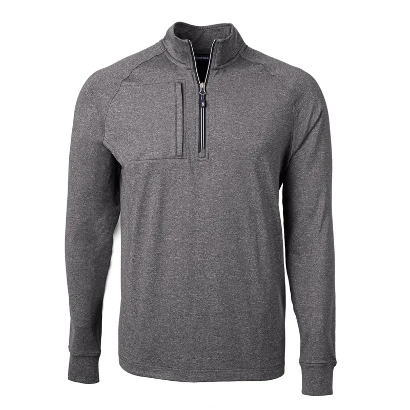 Cutter & Buck Adapt Eco Knit Heather Mens Quarter Zip Pullover view 2
