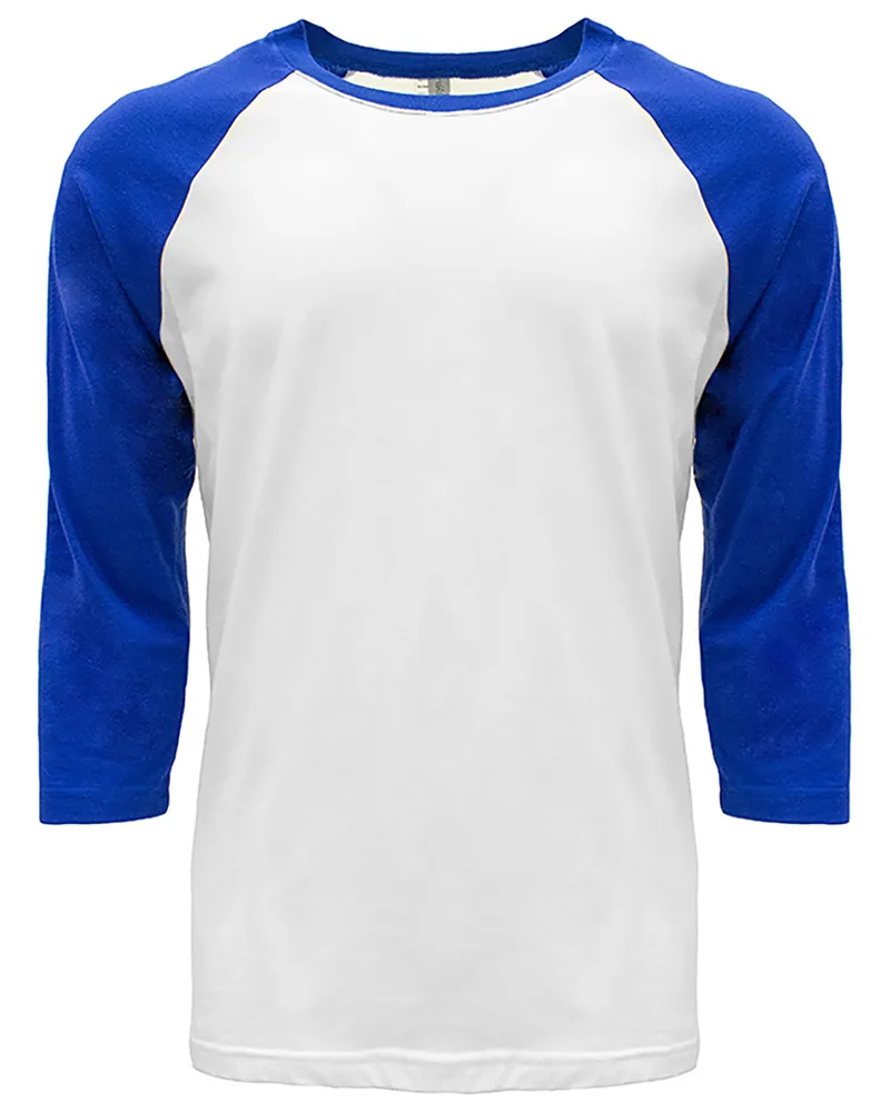 NEXT LEVEL APPAREL Unisex CVC Three-Quarter Sleeve Raglan Baseball T-Shirt view 6