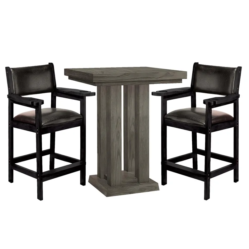 Escalade Sports American Heritage - Alta Pub Table & Spectator Chair Set - Charcoal
