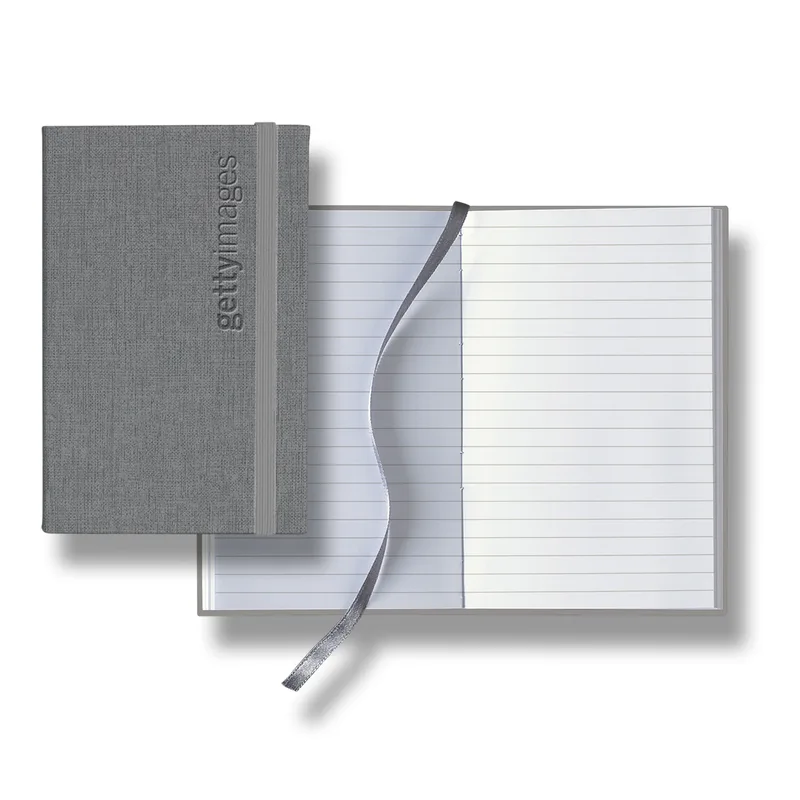 Castelli Linen Banded Pico Lined White Page Journal view 7