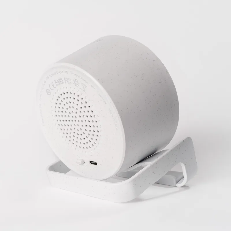 WheatStraw Eco Spotlight Bluetooth Speaker and Qi Phone Stand view 7