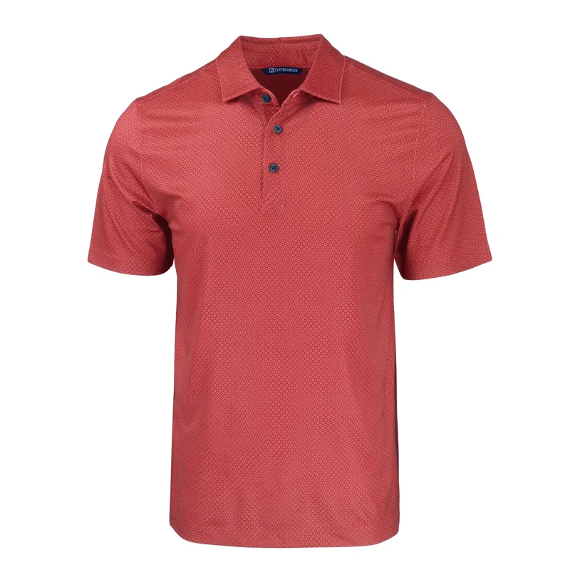 Cutter & Buck Pike Eco Tonal Geo Print Stretch Recycled Mens Polo view 4