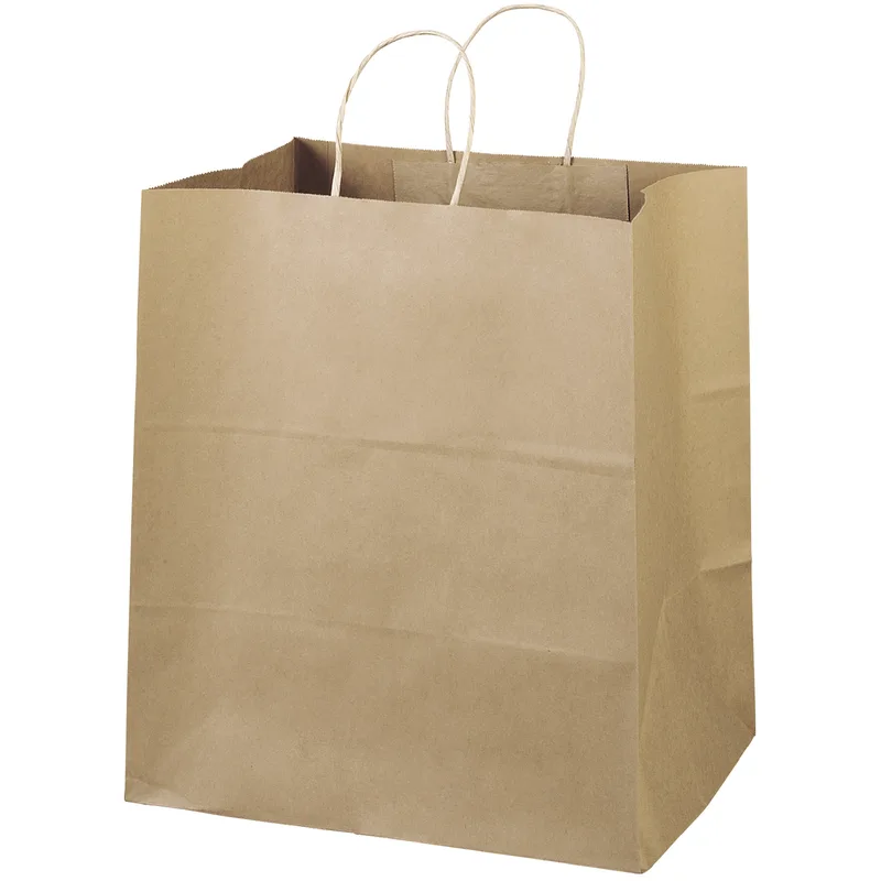 Eco Brute - Kraft-Brown Shopper - Flexo Ink Print (14" x 10" x 15 1/2") view 2