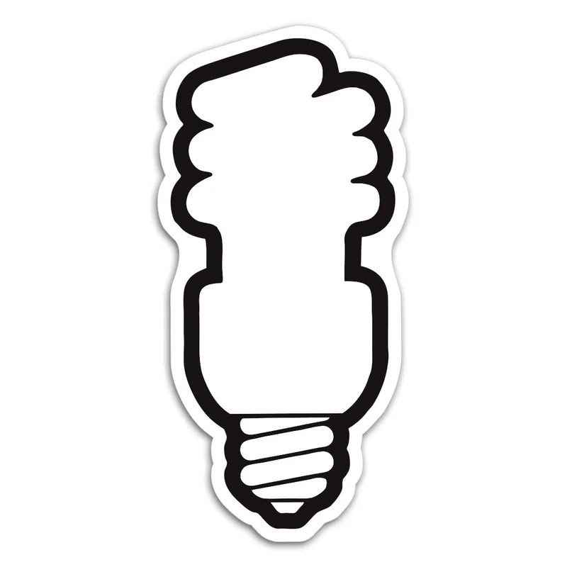 Go Green Fluorescent Lightbulb Magnet view 2