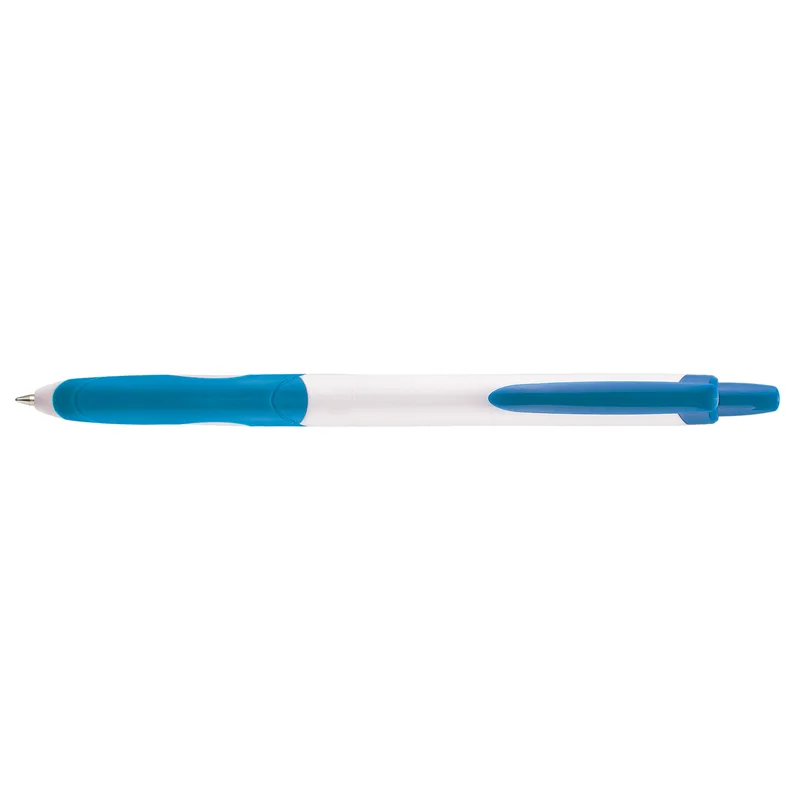 White/Light Blue Blank Front View