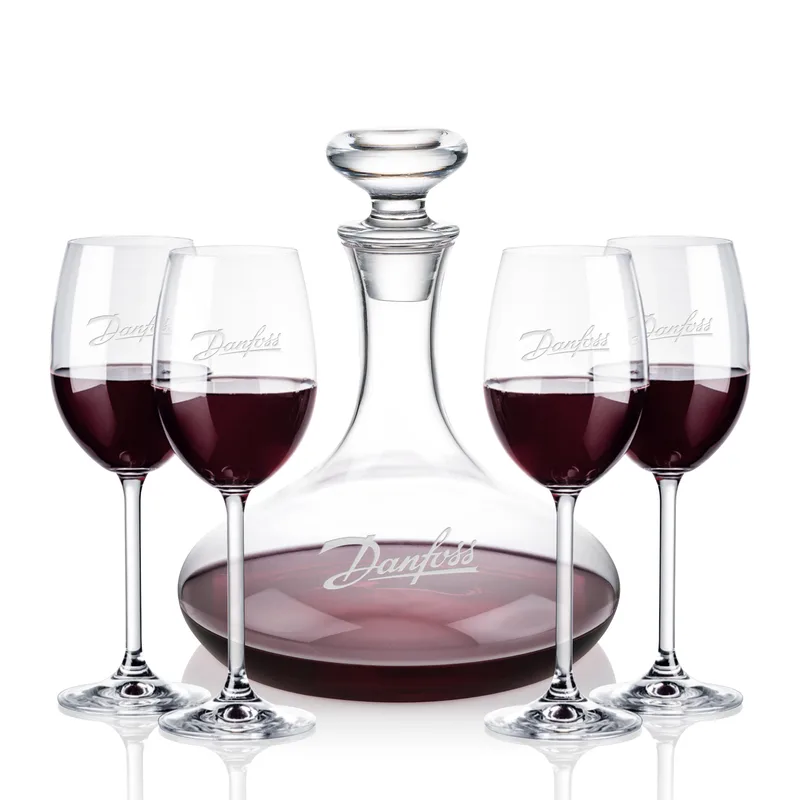 Decanter & 4 Wine