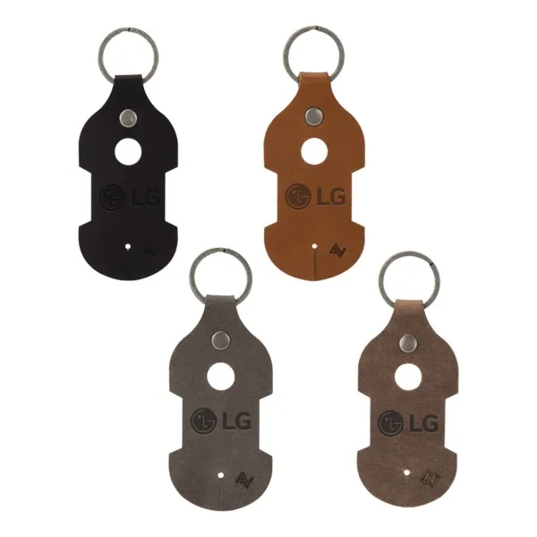 Ryder Leather Earbud Keychain view 2