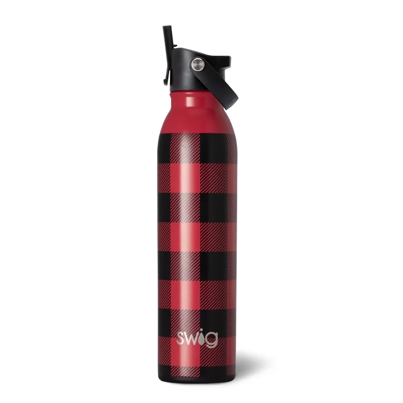 20 Oz. Swig Life Buffalo Plaid Stainless Steel Bottle view 2