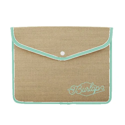 11" Macbook Air®/Macbook Pro® Burlap Snapfolio
