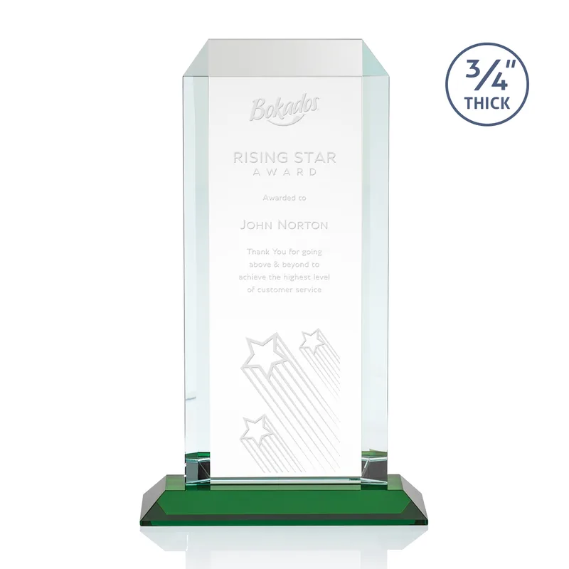 Deep Etch, Standard base, Green, 7" x 11.75" x 3"