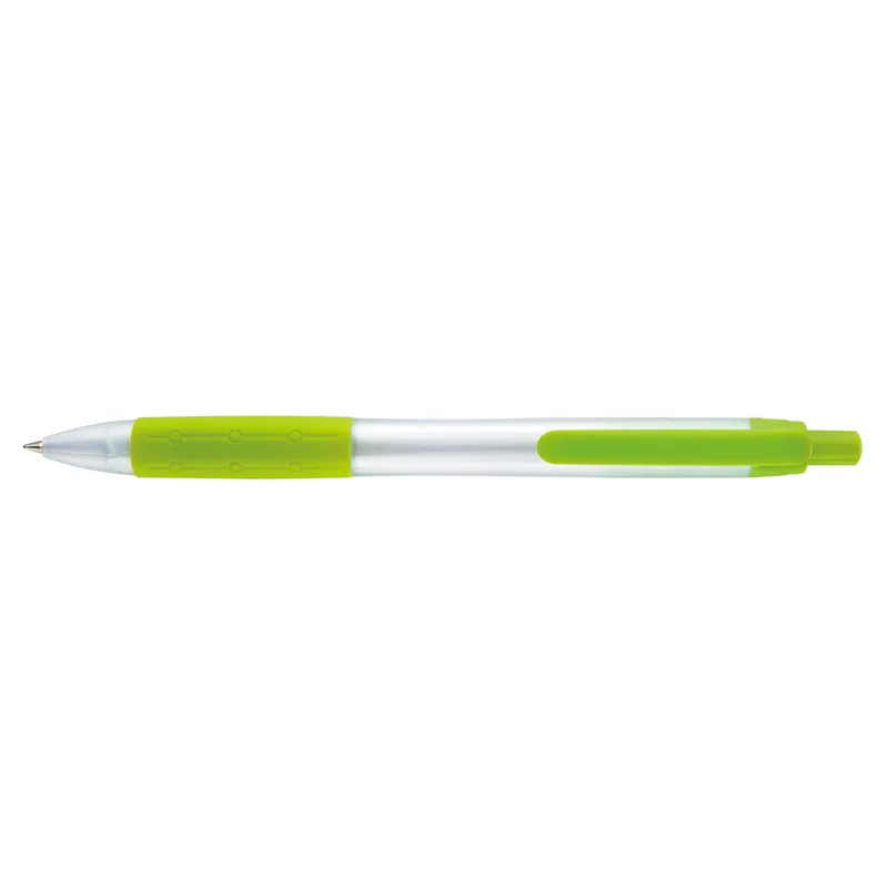 Translucent Pearl White/Lime Green Blank Front View