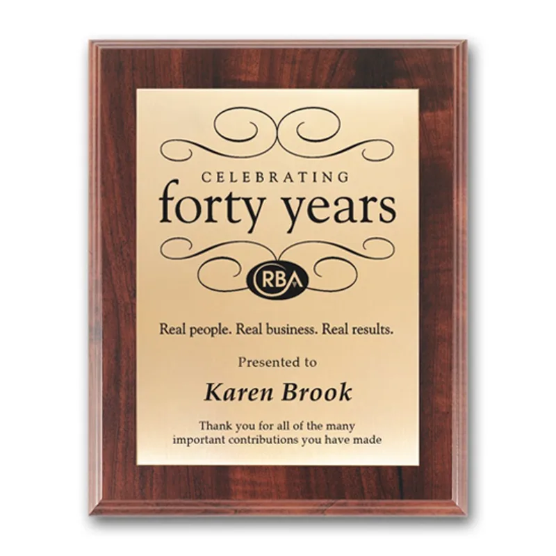 Screenprint Brass - Walnut Finish