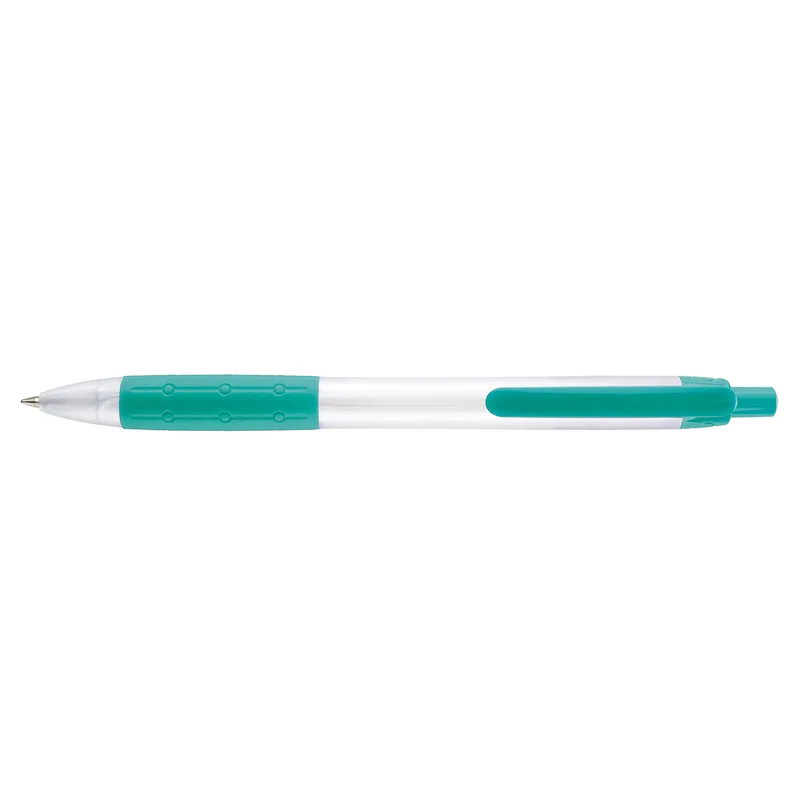 Translucent Pearl White/Teal Green Blank Front View