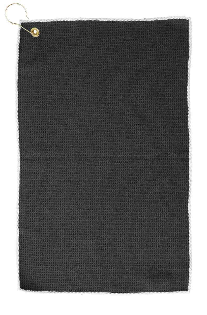 Microfiber Waffle Golf Towel (Screen Print) view 2