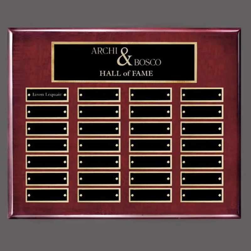 Rosewood, Gold, 28 Plate
