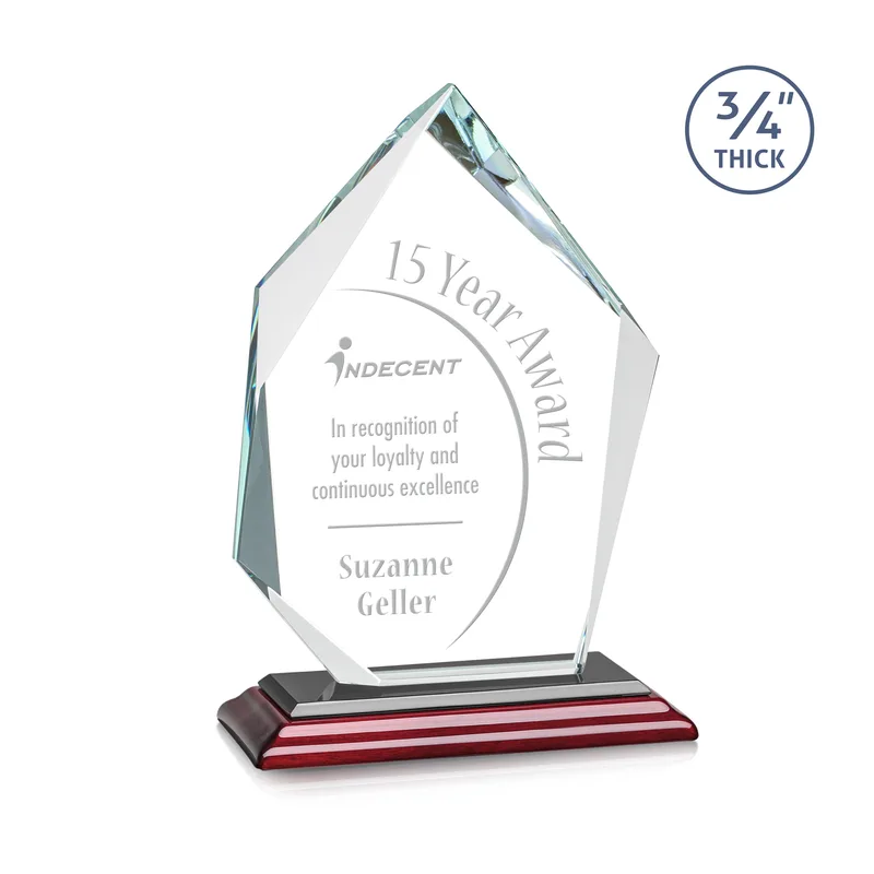 Deep Etch, Standard base, Rosewood, 6" x 8.75" x 3"