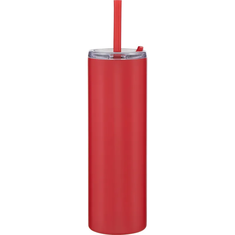 16 oz Lane Travel Tumbler (Matte Red) view 2