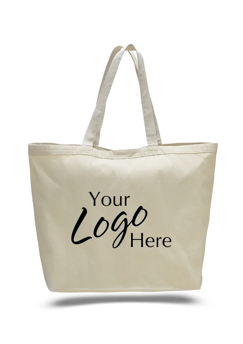 Canvas Tote Bag w/6" Gusset (23"x17"x6") view 2