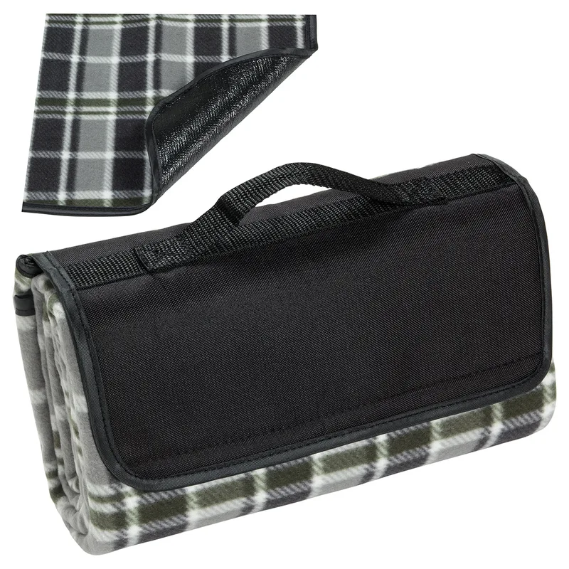 Plaid Barrel Fleece Picnic Blanket view 4