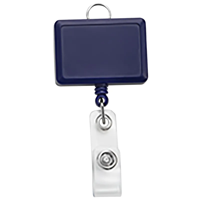 Jumbo Rectangle Badge Reel w/lanyard attachment view 2