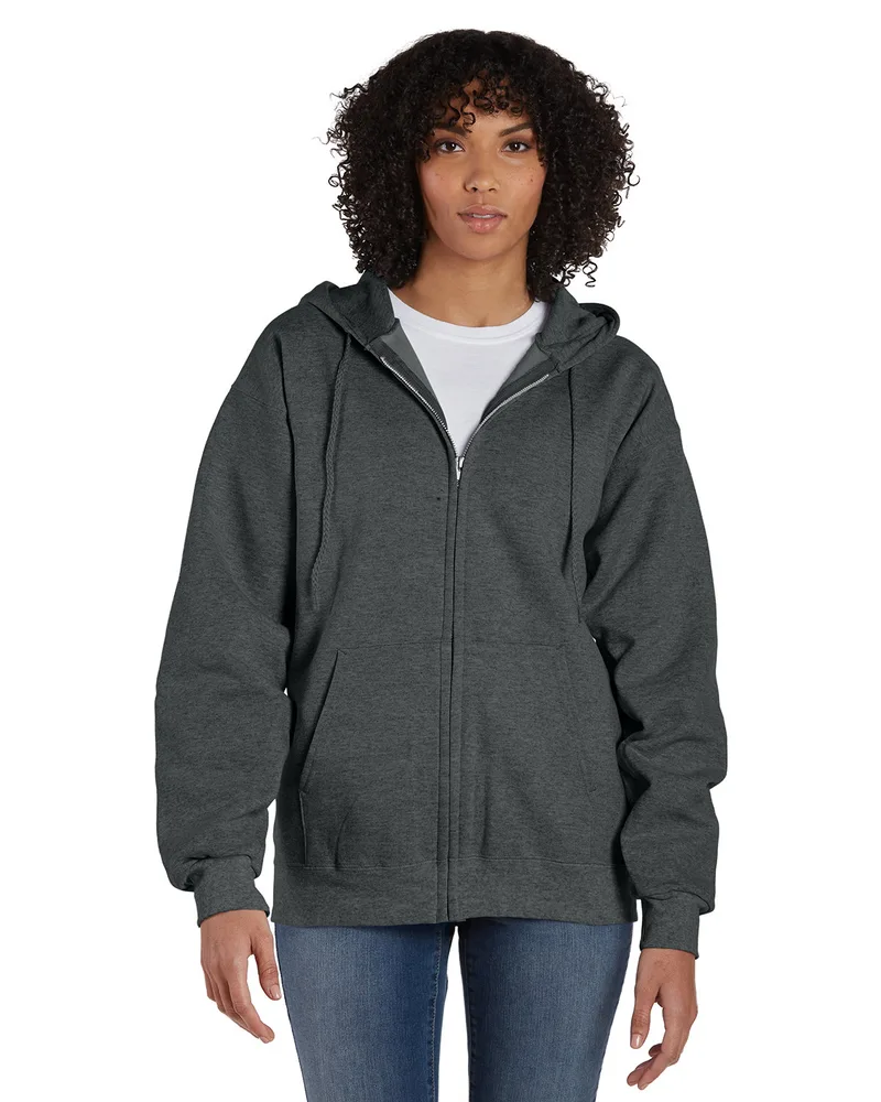 Hanes Printables Adult Ultimate Cotton® Full-Zip Hooded Sweatshirt view 3