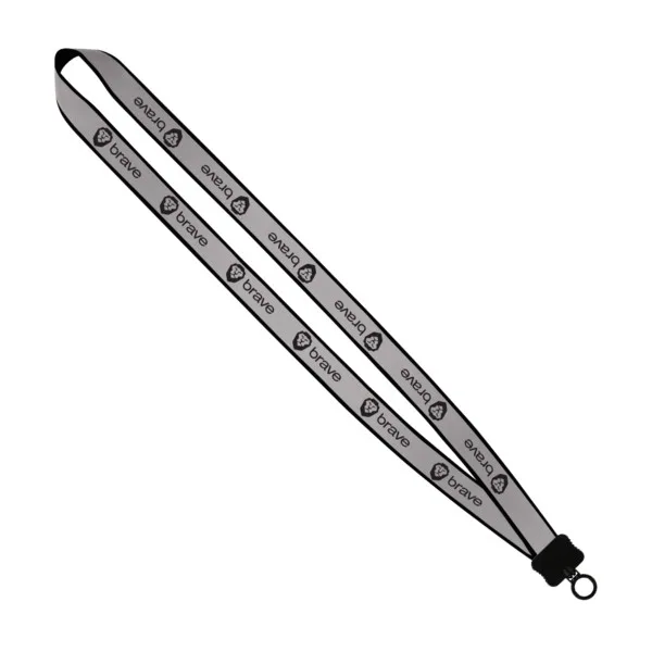 3/4" Reflective Lanyard with Plastic Clamshell & O-Ring view 2