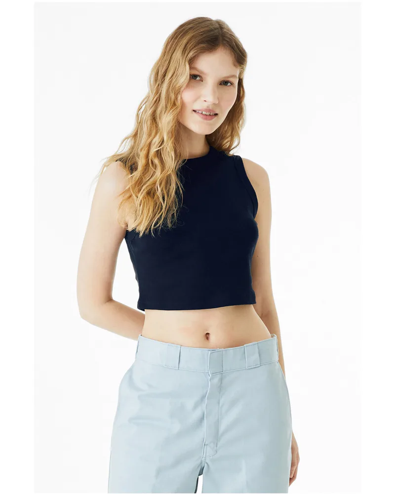 BELLA+CANVAS Ladies' Micro Rib Muscle Crop Tank view 5