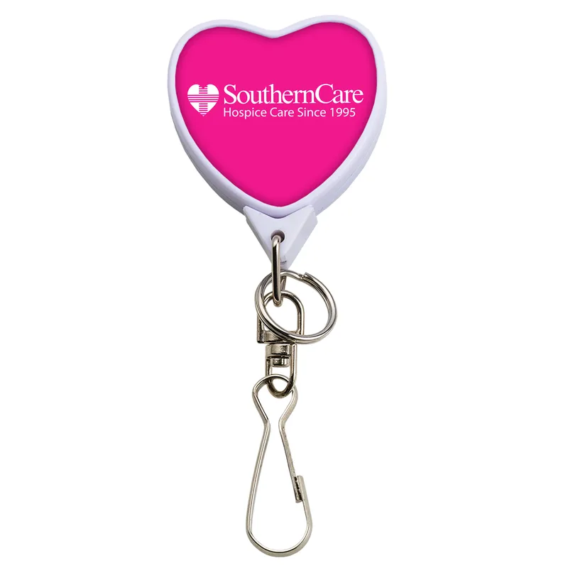 Bamboo Jumbo Heart Retractable Badge Reel view 5