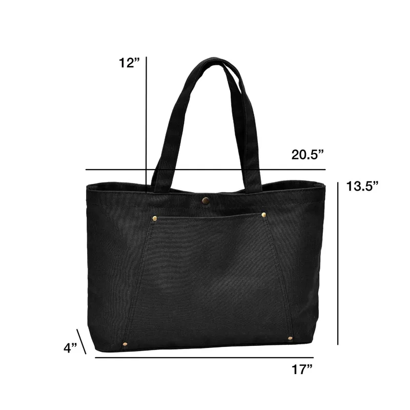 Rivet Tote with Embroidery view 2