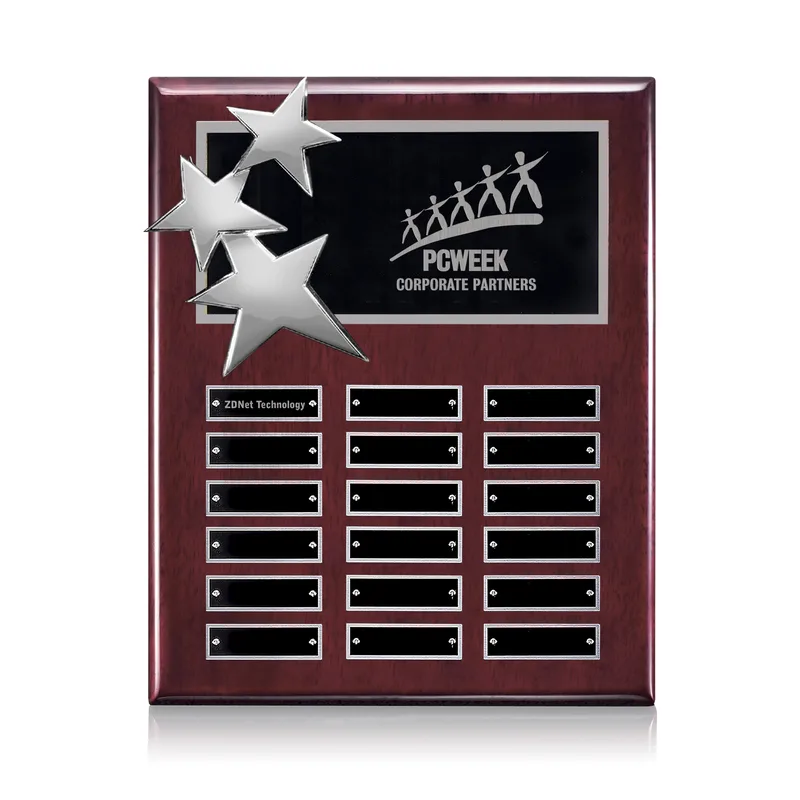 Rosewood, Chrome, 18 Plate