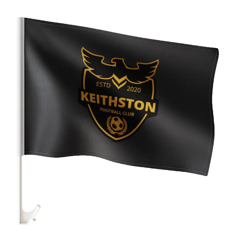 Car Flag w/Premium Heavy Duty 18" Pole view 2